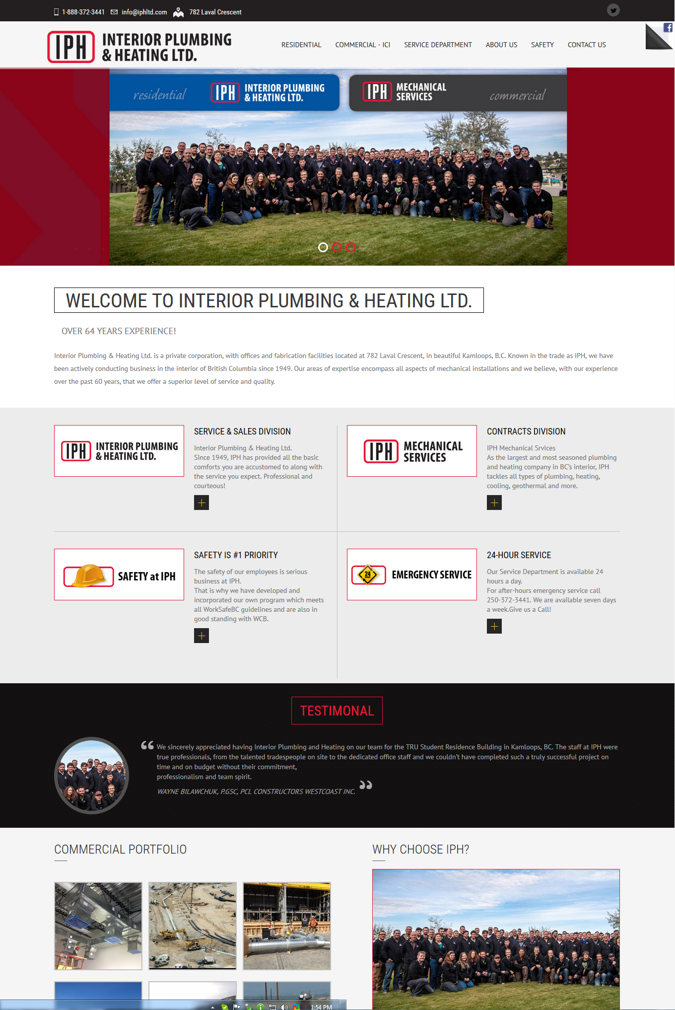 Interior Plumbing And Heating SEO And site Design Projects