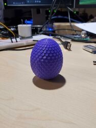 3D printed egg with scales