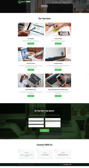 Quality Link Builders Services page screenshot