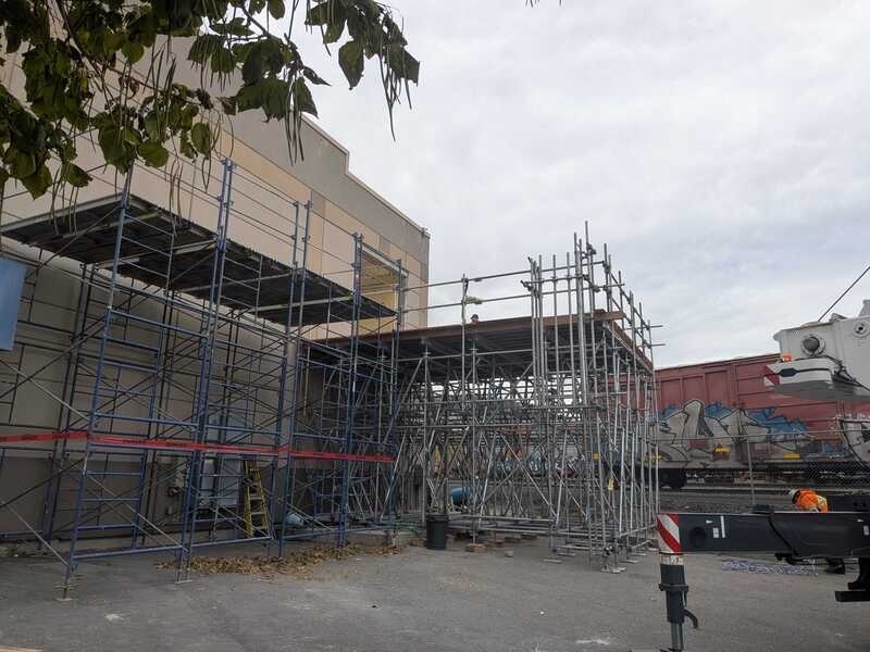 Scaffolding on Kamloops data centre